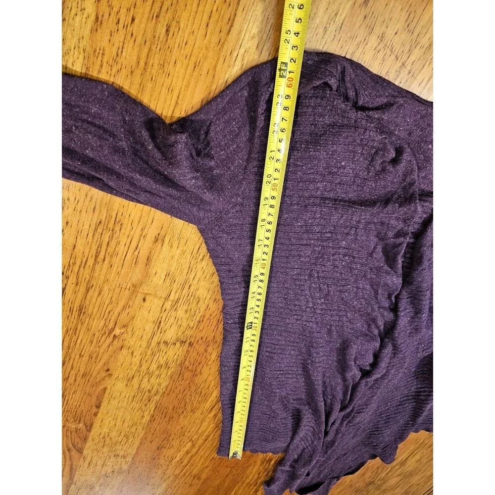 Eileen Fisher Sweater Cardigan Women's M Purple Long Sleeve Open Front - Picture 4 of 10